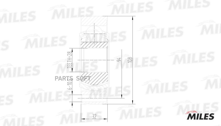 

Шрус Внутренний MILES ga10036