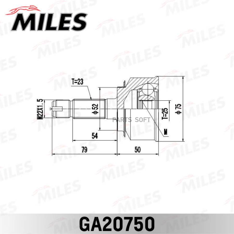 

Шрус Наружный MILES ga20750