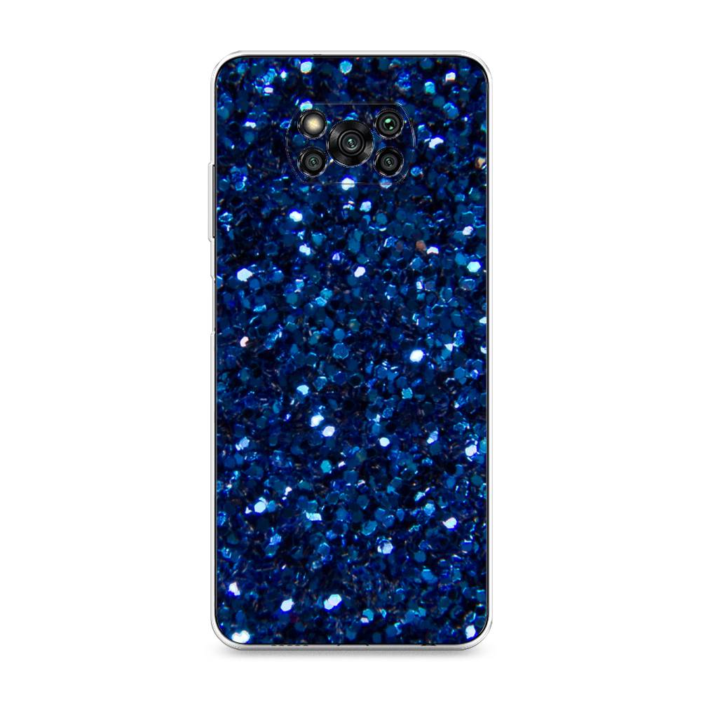 

Силиконовый чехол "Синие блестки рисунок" на Xiaomi Poco X3 Pro