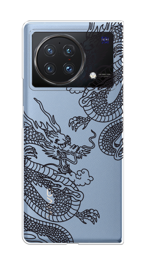 

Чехол на Vivo X Fold "Два китайских дракона", Серый;черный, 266750-1