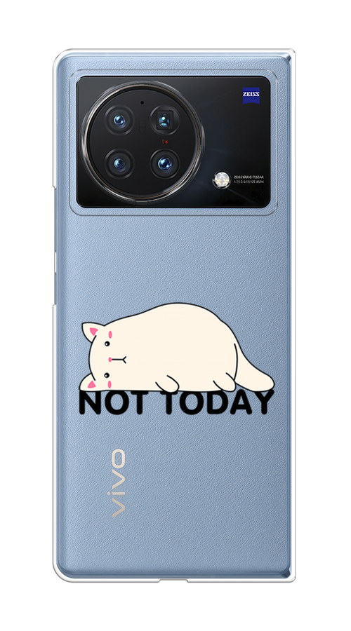 

Чехол на Vivo X Fold Cat not today, Белый;розовый;черный, 266750-1