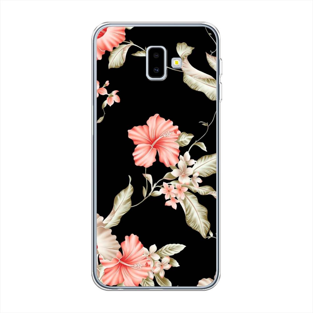 

Чехол Awog на Samsung Galaxy J6 Plus 2018 "Цветы на черном", Разноцветный, 26950-8