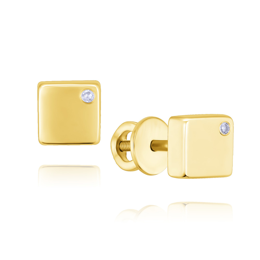 

Серьги пусеты из золота ADAMAS 21041495/01-А55-41, бриллиант, 21041495/01-А55-41