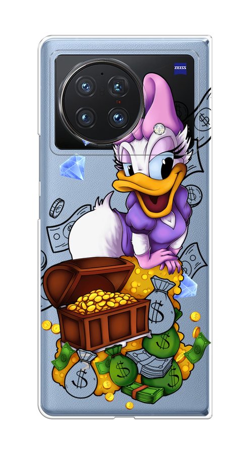 

Чехол на Vivo X Fold "Rich Daisy Duck", Коричневый;белый;фиолетовый, 266750-6