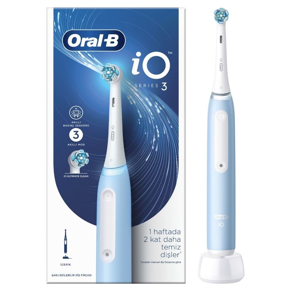 

Электрическая зубная щетка Oral-B iO 3 Ice Blue голубой, iO 3 Ice Blue