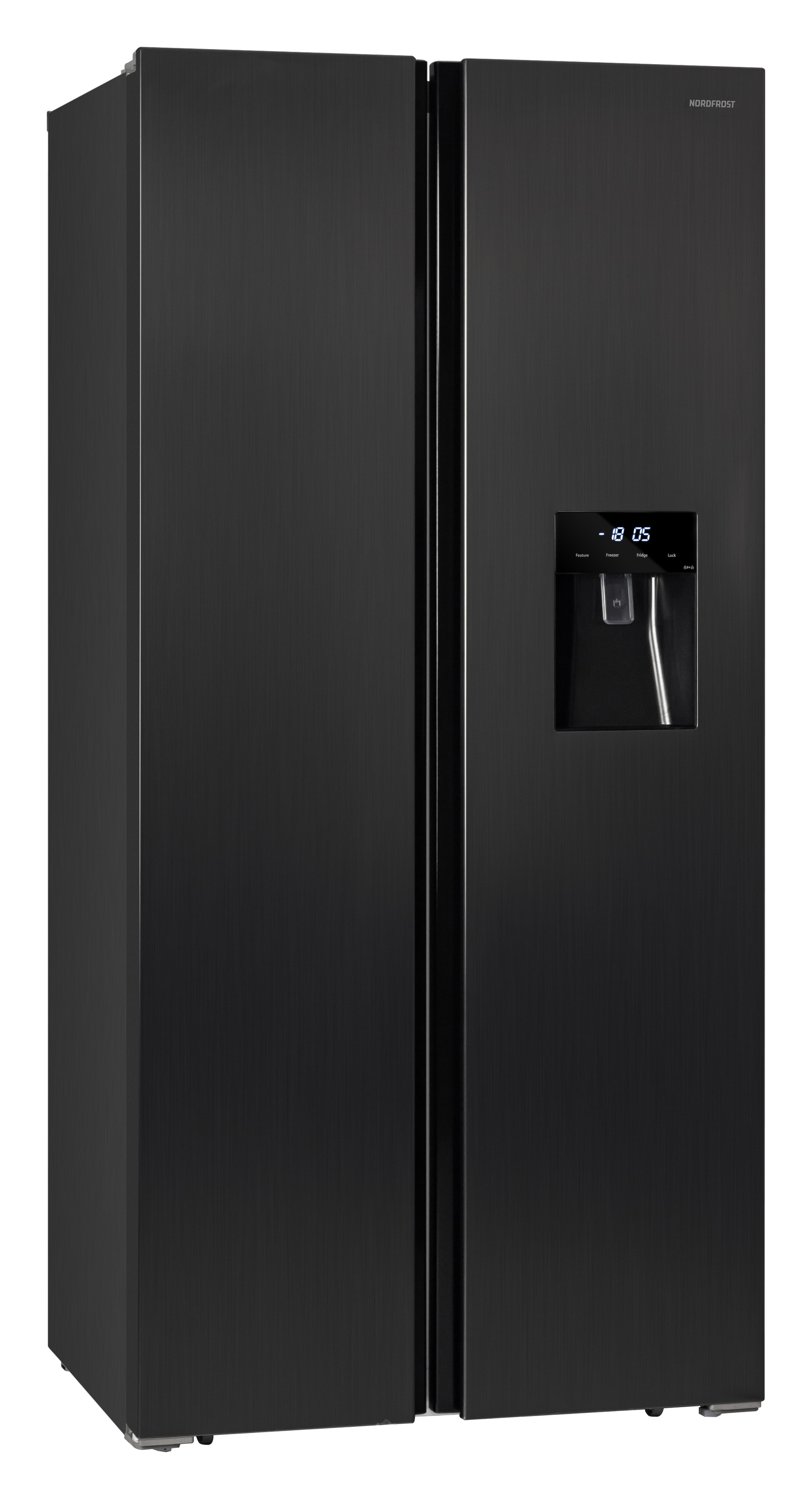 Холодильник NordFrost RFS 484D NFXq черный холодильник side by side nordfrost rfs 525dx nfgb inverter