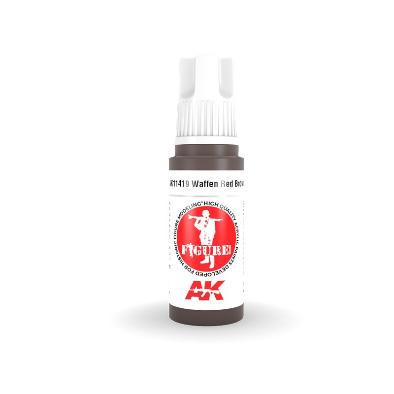 фото Краска акриловая ak interactive waffen red brown – figures 17 мл ak11419