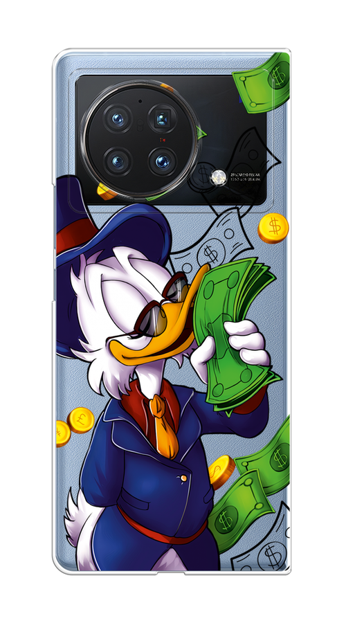 

Чехол на Vivo X Fold "Scrooge McDuck with Money", Синий;зеленый;белый, 266750-6