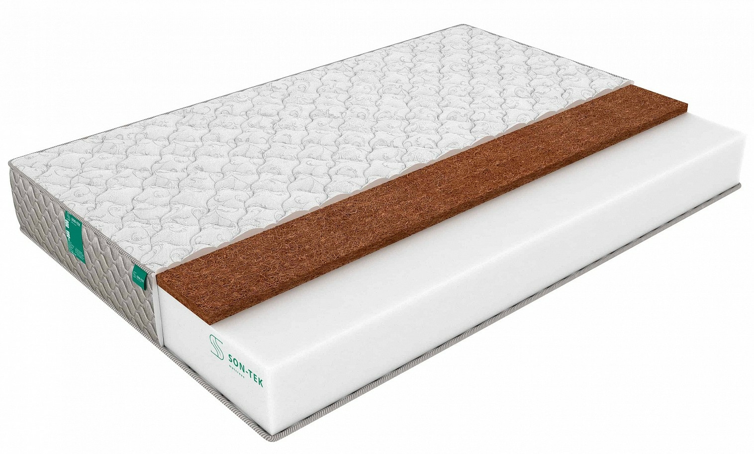 

Матрас Sleeptek Mono HardPena 20 70х215, Белый;серый, Roll Cocos Foam 20