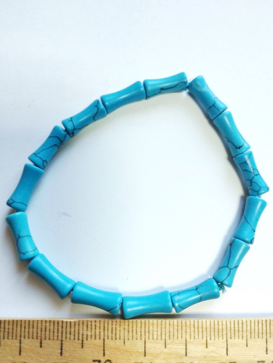 

Браслет из резины р. 19 Красота камня Бамбук 5х12 мм, бирюза, Бамбук 5х12 мм