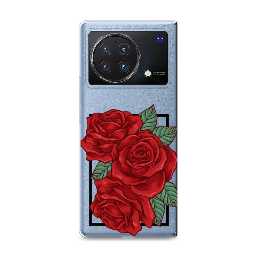 

Чехол на Vivo X Fold "Три алые розы", Красный, 266750-2