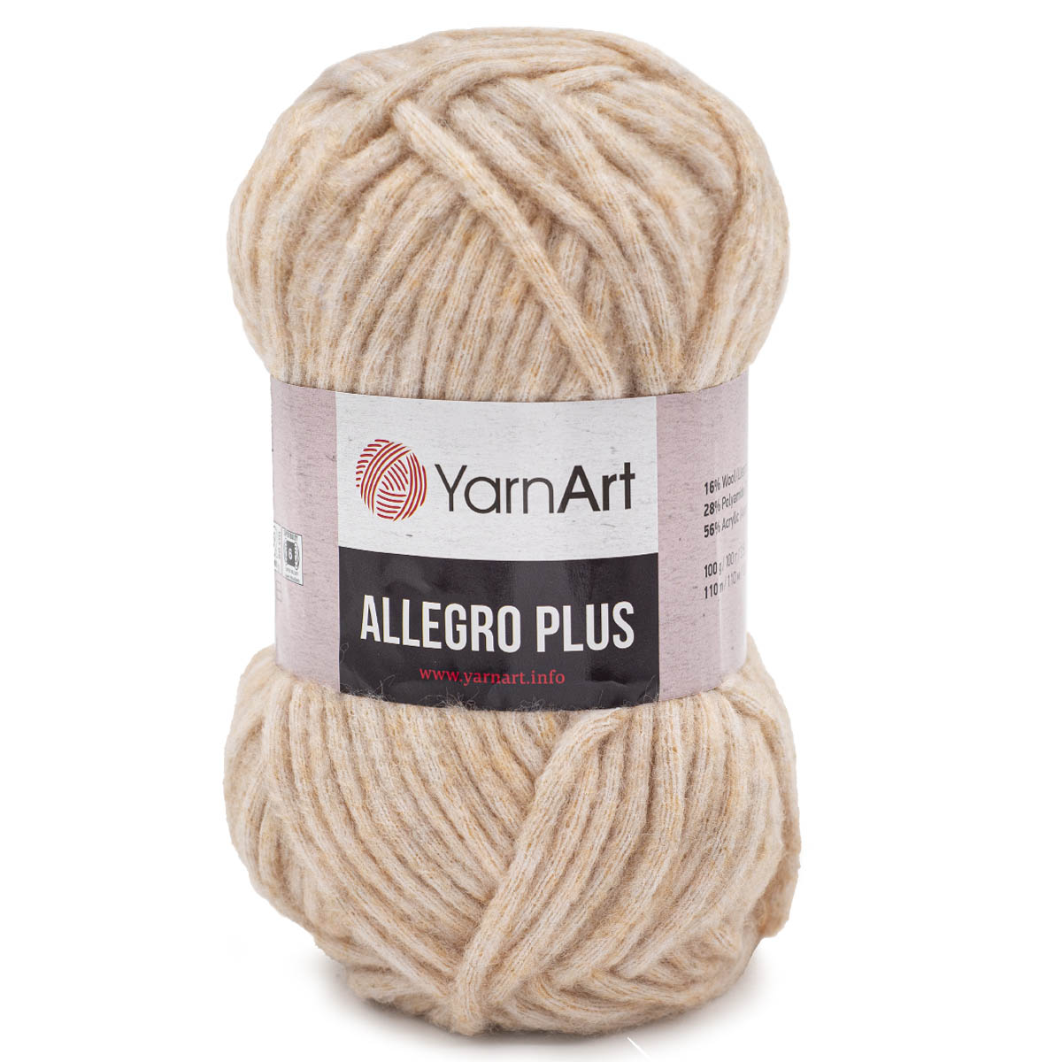 фото Пряжа yarnart 7731145_00011 allegro plus 704 бежевый меланж