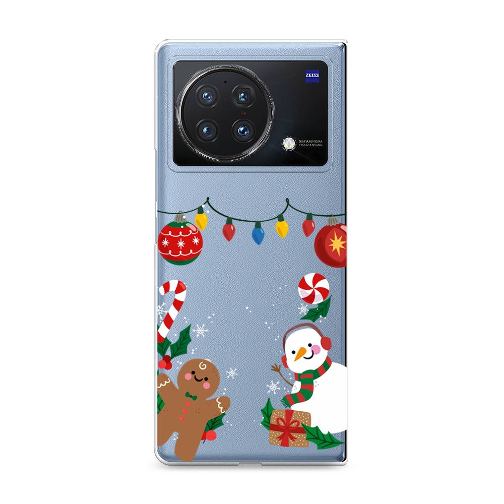 

Чехол на Vivo X Fold "Новогоднее настроение", Коричневый;красный;зеленый, 266750-5