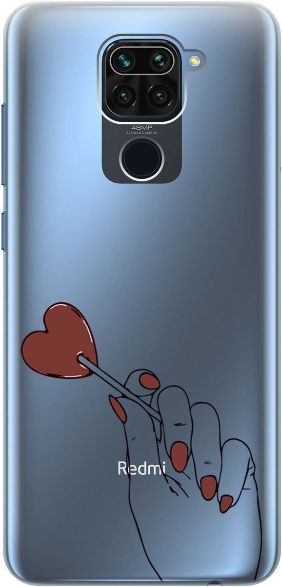 

Чехол на Xiaomi Redmi Note 9 "Heartbreaker" прозрачный, Прозрачный;красный, 1850
