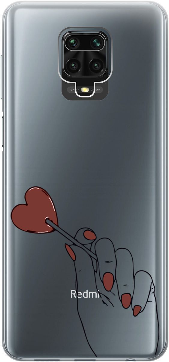 

Чехол на Xiaomi Redmi Note 9s "Heartbreaker" прозрачный, Прозрачный;красный, 1851
