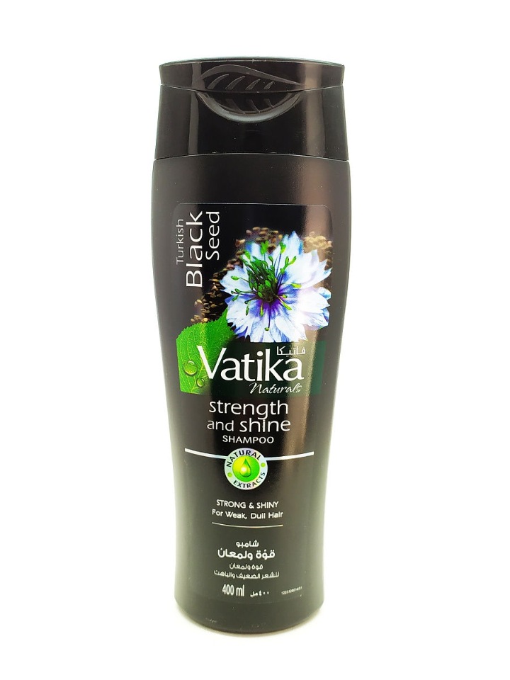 фото Шампунь для ослабленных волос dabur vatika turkish black seed strength and shine 400 мл