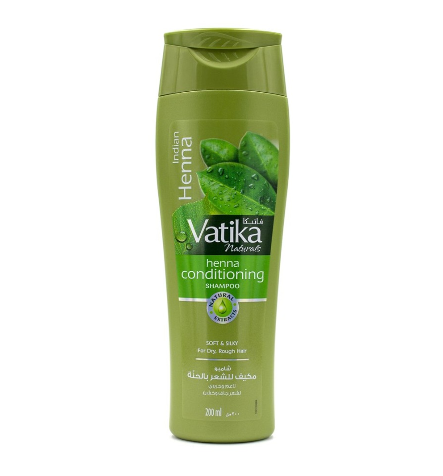 фото Шампунь для сухих и поврежденных волос vatika henna conditioning shampoo dabur 200 мл