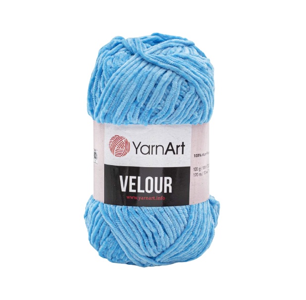 фото Пряжа yarnart 7722484_00020 velour 850 бирюза