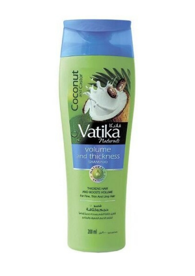 Шампунь объём и толщина Ватика Volume and Thickness Coconut and Castor Vatika 200 мл 350₽