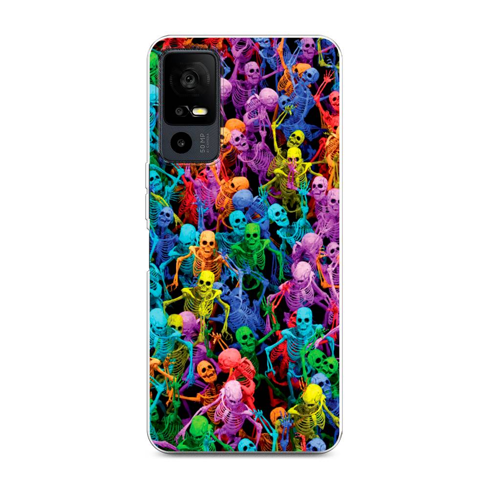 

Чехол на TCL 40R 5G "Вечеринка скелетов", Фиолетовый;желтый;оранжевый, 291250-6