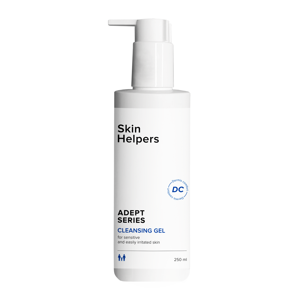 Очищающий гель Skin Helpers ADEPT 250 мл интенсивно увлажняющая сыворотка концентрат skin helpers adept 30 мл