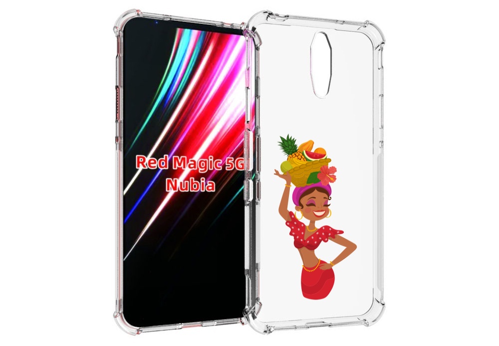 

Чехол MyPads девушка-мулатка для ZTE Nubia Red Magic 1 5G, Прозрачный, Tocco