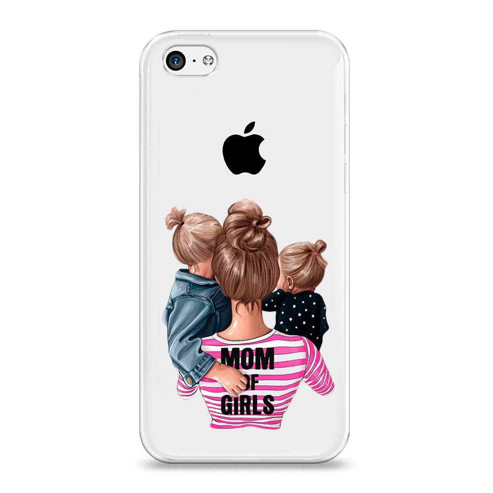 

Чехол Awog на Apple iPhone 5C / Айфон 5C "Mom of Girls", Разноцветный, 10250-6