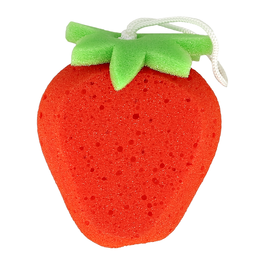 фото Губка для тела deco. со шнурком (strawberry)