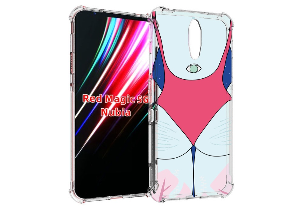 

Чехол MyPads девушка-с-глазом-на-спине для ZTE Nubia Red Magic 1 5G, Прозрачный, Tocco