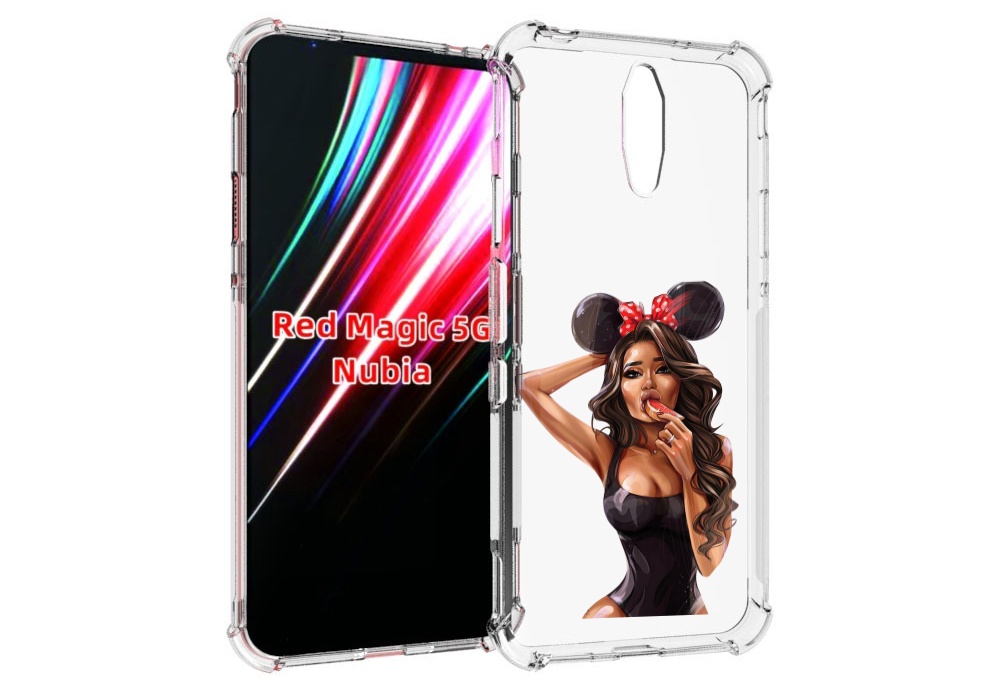 Чехол MyPads девушка-с-грейпфрутом женский для ZTE Nubia Red Magic 1 5G