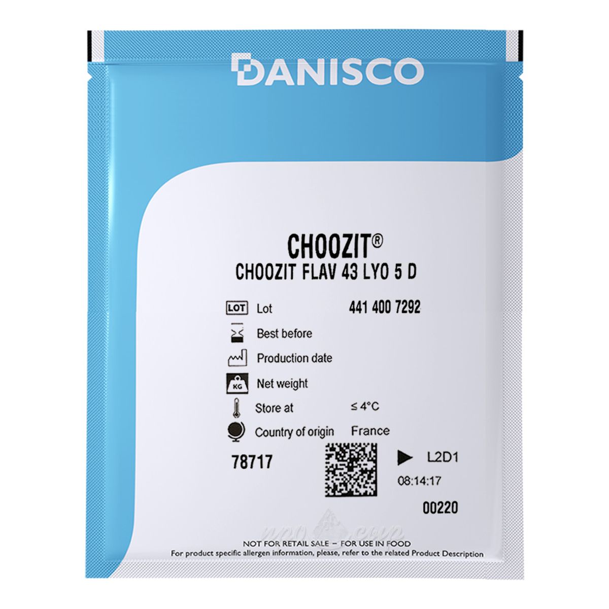 Закваска для сыра Danisсo ароматообразующая Choozit Flav 43 LYO - 5D на 5000 литров молока