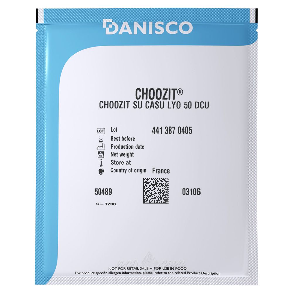 Закваска для сыра Danisco мезо-термофильная SU CASU LYO - 50 DCU на 1000 литров молока