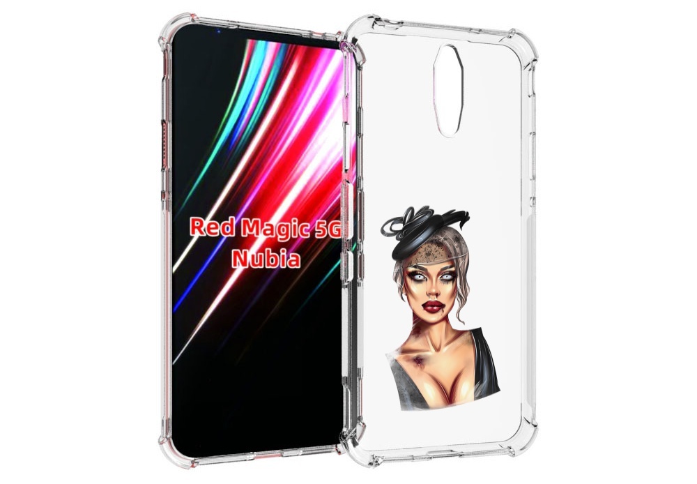 Чехол MyPads девушка-с-линзами для ZTE Nubia Red Magic 1 5G