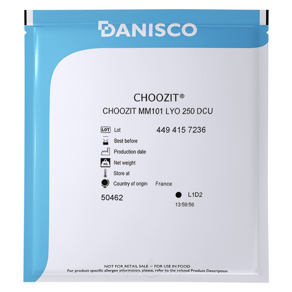 Закваска для сыра Danisco мезофильная CHOOZIT MM 101 - 250 DCU на 6000 литров молока
