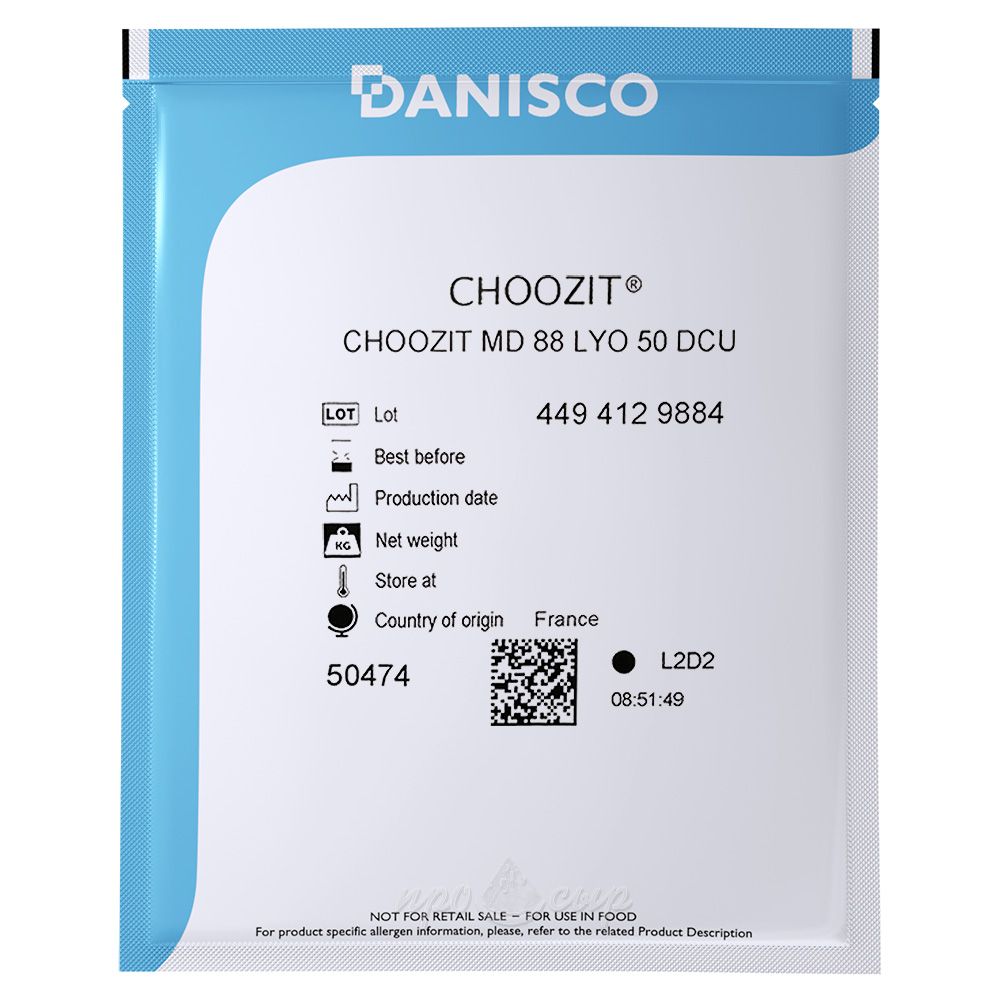 Закваска для сыра Danisco ароматообразующая MD88, 89 ,99 - 50 DCU на 2500 литров молока