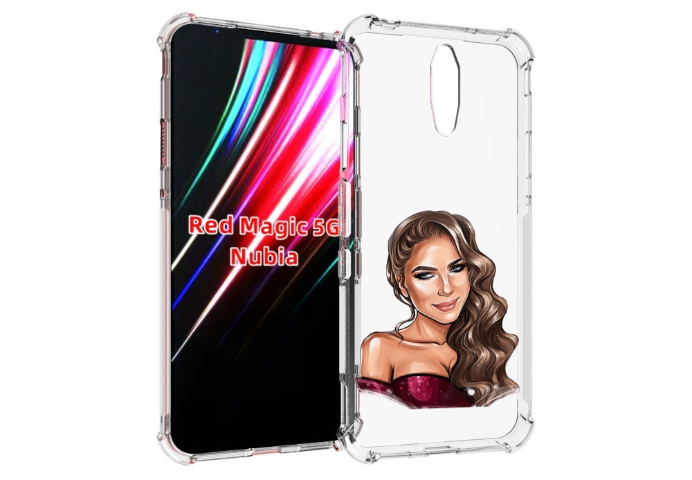 

Чехол MyPads девушка-с-улыбкой женский для ZTE Nubia Red Magic 1 5G, Прозрачный, Tocco