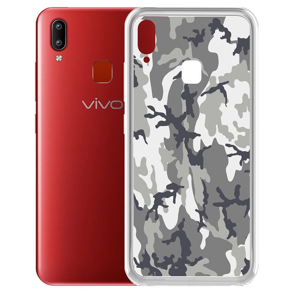 

Чехол-накладка Камуфляж серый для Vivo Y91/Y91i/Y93/Y95, Прозрачный