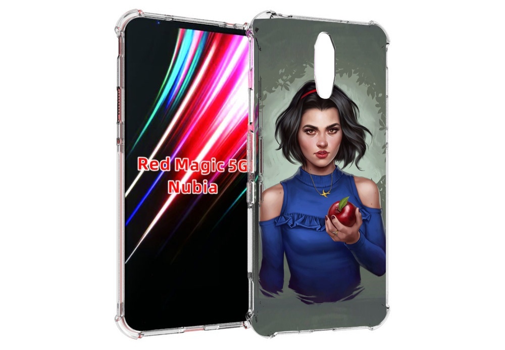 

Чехол MyPads девушка-с-яблоком женский для ZTE Nubia Red Magic 1 5G, Прозрачный, Tocco
