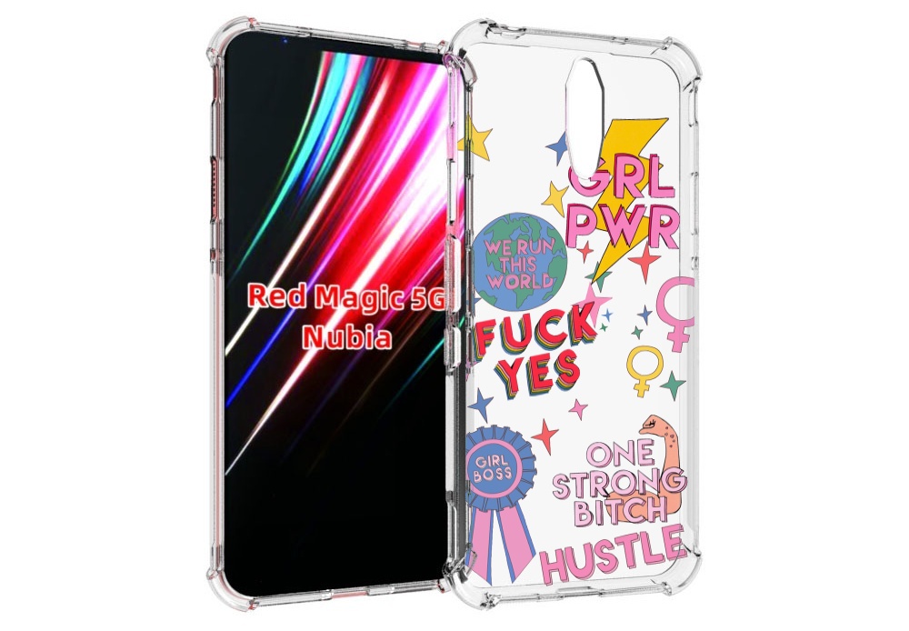 

Чехол MyPads девушки-боссы женский для ZTE Nubia Red Magic 1 5G, Прозрачный, Tocco