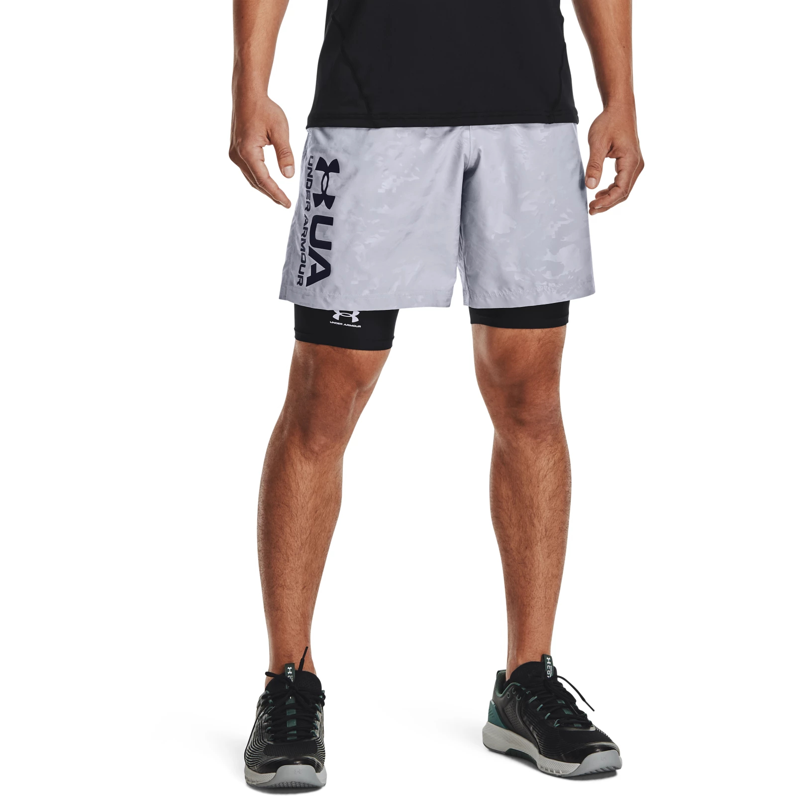 фото Шорты мужские under armour woven emboss shorts серые l