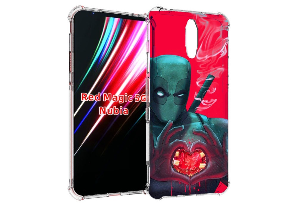 

Чехол MyPads дедпул-в-сердце для ZTE Nubia Red Magic 1 5G, Прозрачный, Tocco