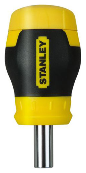 Наборная отвертка с насадками Stanley Multibit Stubby 0-66-357. 6 вставок