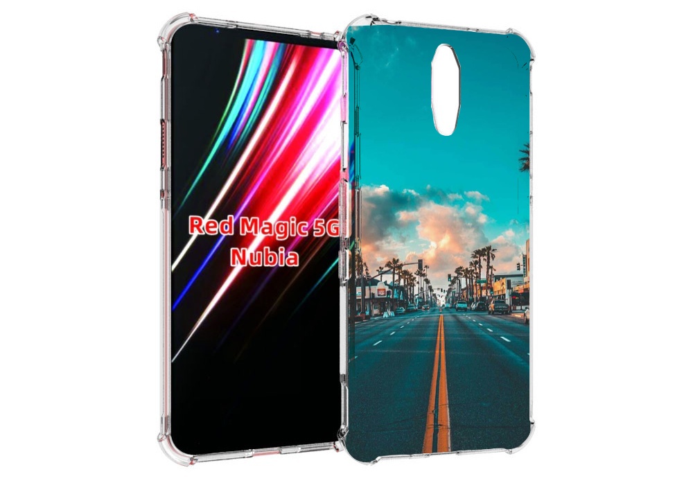 

Чехол MyPads дорога-в-лос-анджелес для ZTE Nubia Red Magic 1 5G, Прозрачный, Tocco