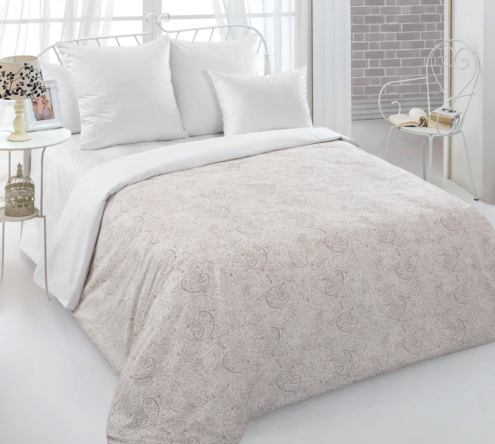 

Постельное белье Музыка времени 1, перкаль, Евро, наволочки 70х70, серия Пейсли перкаль