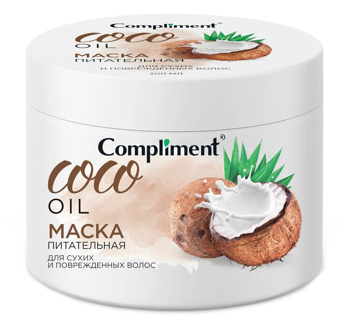 Купить Питательная маска для сухих и повреждённых волос Compliment COCO OIL 300 мл