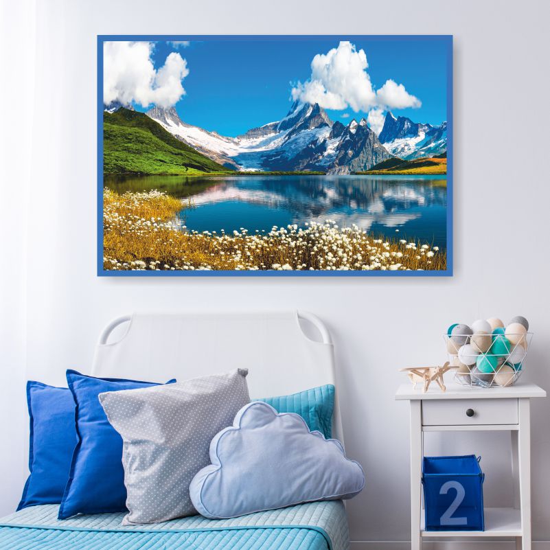 

Постер на стену ПолиЦентр Белые Цветы У Озера В Горах 70х50 см, БелыеЦветыУОзераВГорах