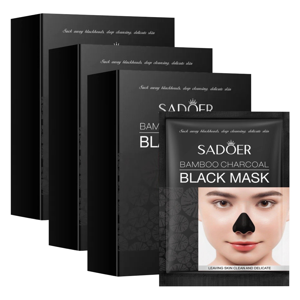 Набор масок для носа от черных точек Sadoer с бамбуковым углем 10 шт упак х 3 уп