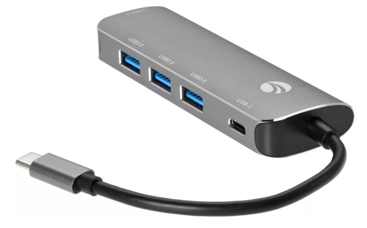 

Концентратор VCOM Type-C - USB 3.0 USB 0.15м CU4383, Серый