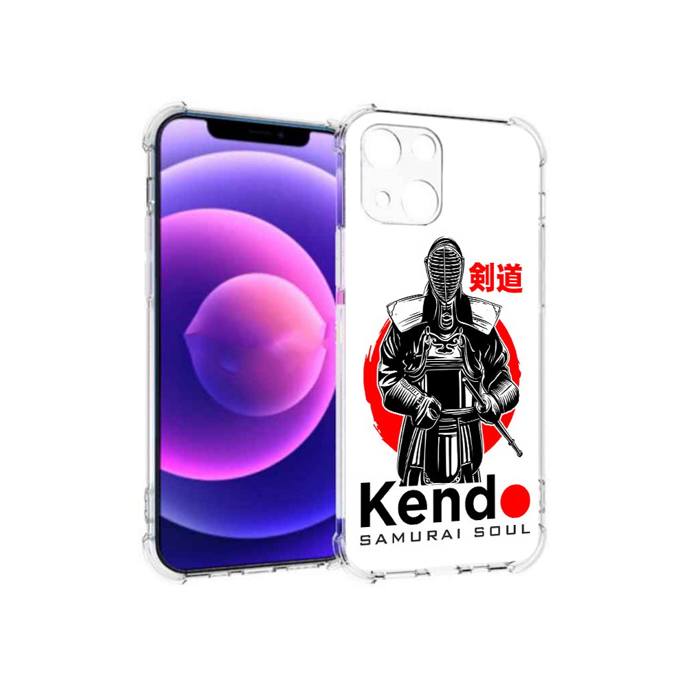 

Чехол MyPads Tocco для Apple iPhone 13 mini рисованый самурай (PT162959.608.581), Прозрачный, Tocco