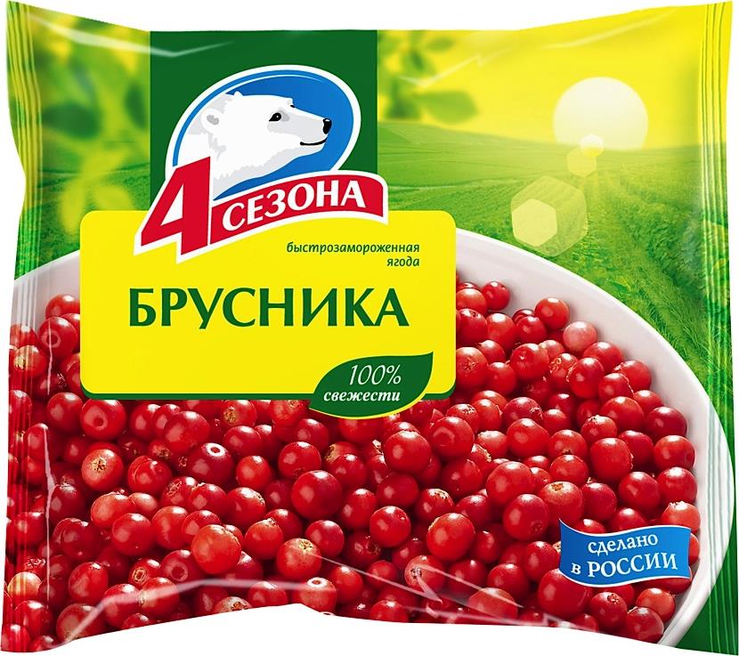 Брусника 4 Сезона замороженная 300 г 319₽